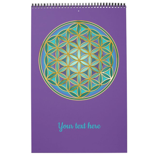 Calendrier FLEURS DE VIE - Géométrie Sacrée Design 1 (Protection)
