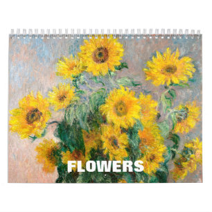 Calendrier Fleurs - Peintures de chefs-d'oeuvre d'artistes cé