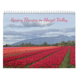 Calendrier Fleurs printanières dans la vallée de Skagit, État