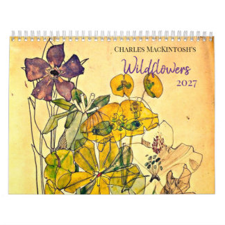 Calendrier Fleurs Sauvages Aquarelle de Charles Ma