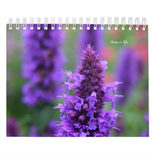 Calendrier Fleurs violettes du jardin