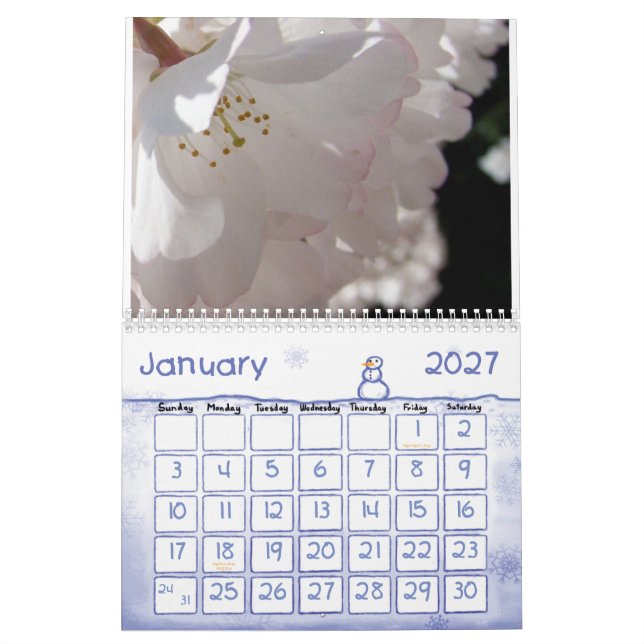 Calendrier floral (Jan 2027)