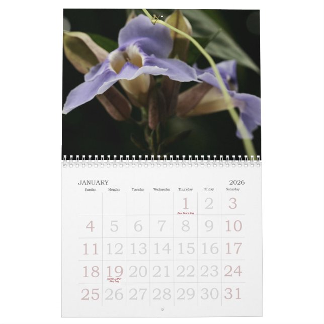 Calendrier floral (Jan 2026)