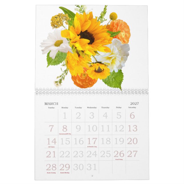 Calendrier Floral 2023 (Mar 2027)
