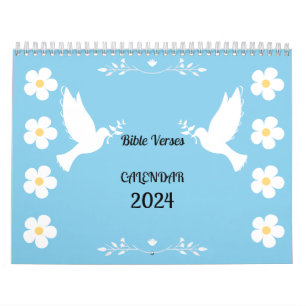 Calendrier floral 2024 avec versets bibliques