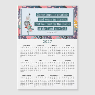 Calendrier floral 2027 Psaume 20:7 Ayez confiance