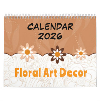 Calendrier Floral Art Decor - 2026 Calendar
