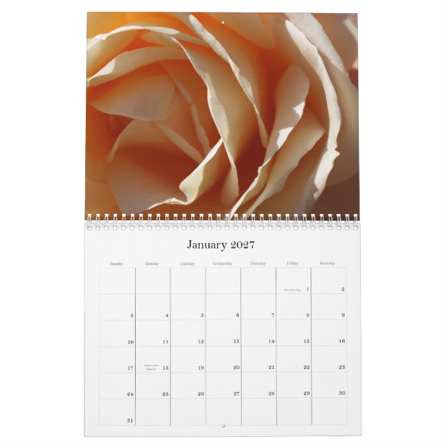 Calendrier floral de la photographie 2013 de macro (Jan 2027)
