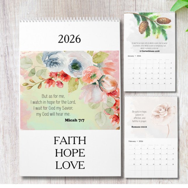 Calendrier floral de versets bibliques 2026 (Créateur téléchargé)
