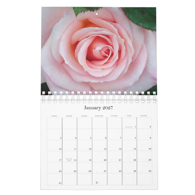 Calendrier floral des roses 2011 roses (Jan 2027)