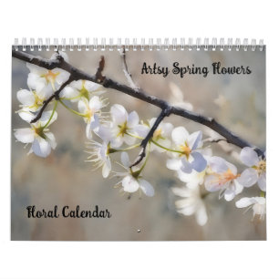 Calendrier Floral Fleurs de Printemps Artistiques