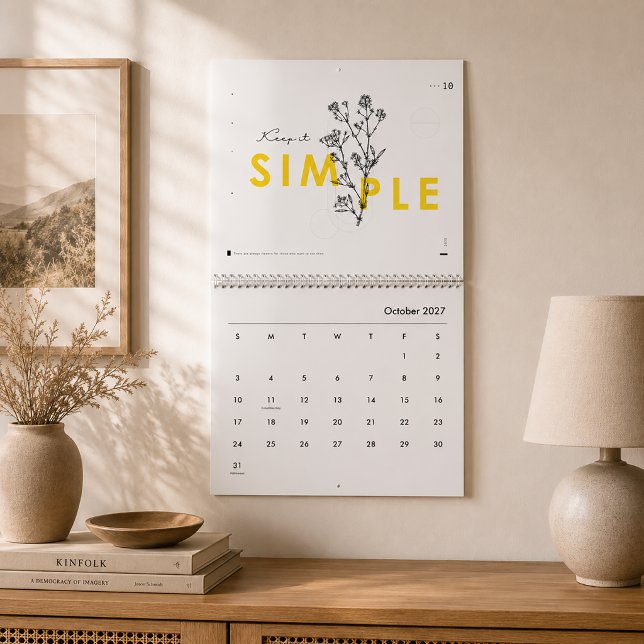 Calendrier floral inspirant 2025 (Minimal Design for Beautiful Spaces)