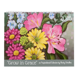 Calendrier floral inspirant Croître en grâce 2026