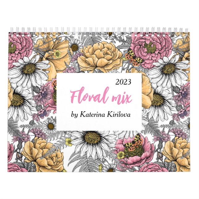Calendrier Floral mix Calendar (Protection)
