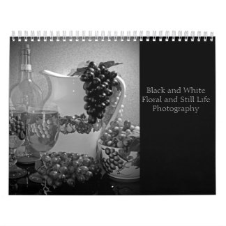 Calendrier Floral noir & blanc et vie morte
