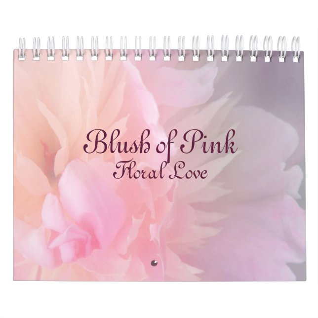 Calendrier floral rose tendre de l'amour (Protection)