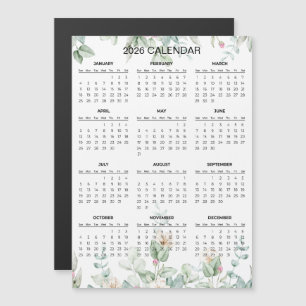 Calendrier floral simple mais élégant 2026 Aiman