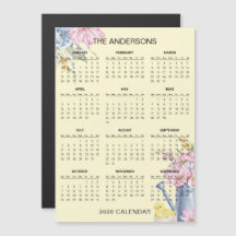 Calendrier floral simple mais élégant 2026 | Aiman