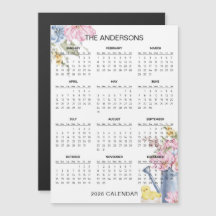 Calendrier floral simple mais élégant 2026 | Aiman