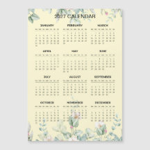 Calendrier floral simple mais élégant 2027 | Aiman