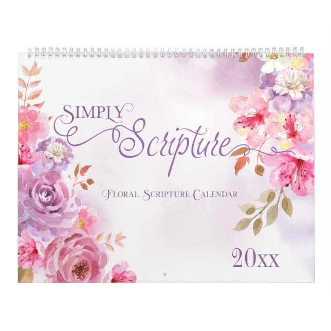 Calendrier Floral Simplement Écriture (Protection)