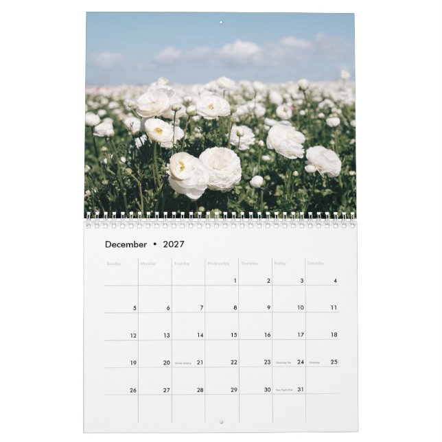 Calendrier Flower Calendar 2026 (Dec 2027)