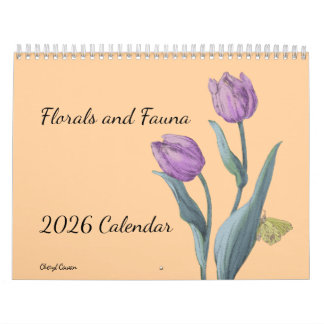 Calendrier Flower sand Fauna 2026 Wall Calendar