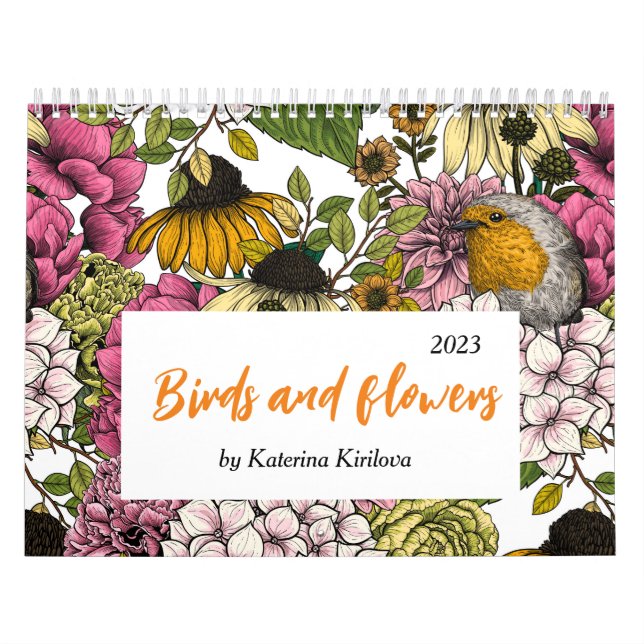 Calendrier Flowers and birds Calendar (Protection)