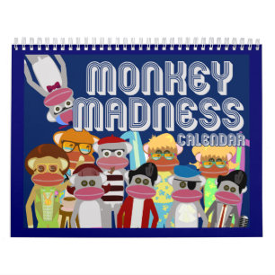 Calendrier Folie de singe de chaussette