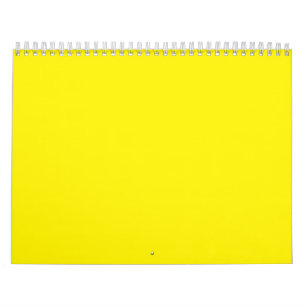 Calendrier Fond Uni Jaune Clair Look Moderne et Audacieux