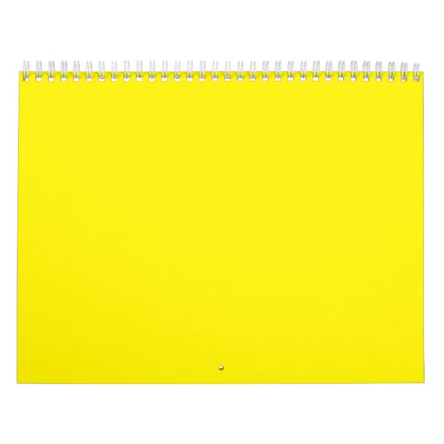 Calendrier Fond Uni Jaune Clair | Look Moderne et Audacieux (Protection)