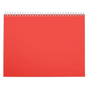 Calendrier Fond Uni Rouge Clair Design Moderne