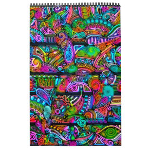 Calendrier Formes très colorées abstraites art 10