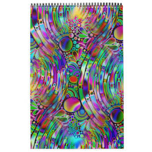 Calendrier Formes très colorées et abstraites art 1