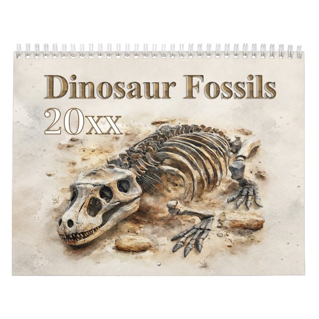 Calendrier Fossiles de Dinosaures – Fossile Préhistorique (Protection)