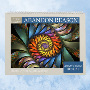 Calendrier Fractal Abstrait Floral 2027