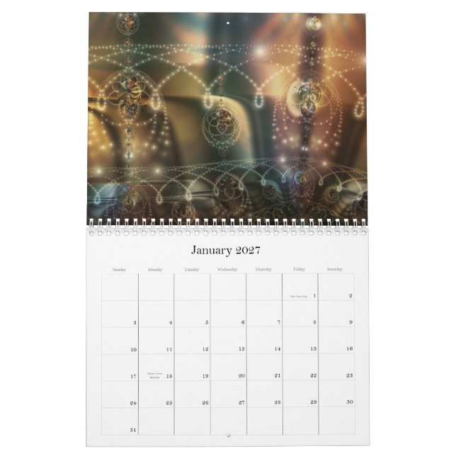 Calendrier fractal Digital Baroque 2021 (Jan 2027)