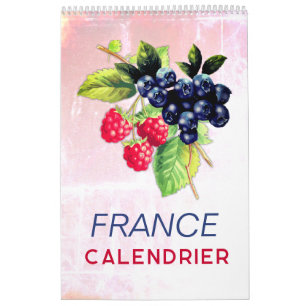 Calendrier France avec Jours   Mur 2026