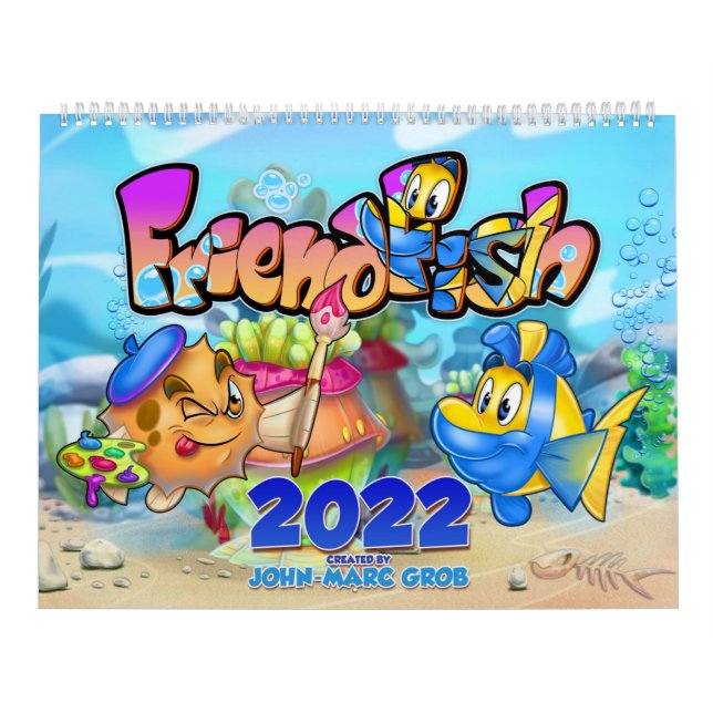 Calendrier FriendFish dessin animé poisson  (Protection)
