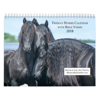 Calendrier frison de cheval avec des vers de bible