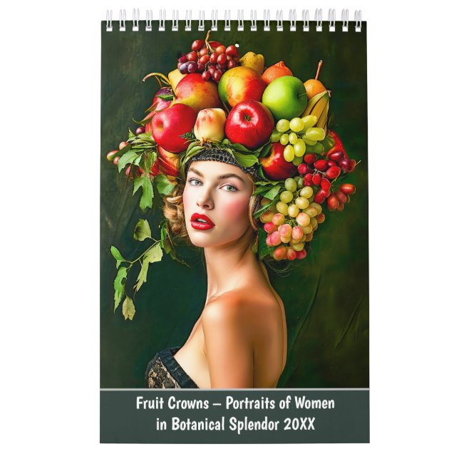 Calendrier Fruit Crowns – Portraits of Women in Botanical Spl (Protection)