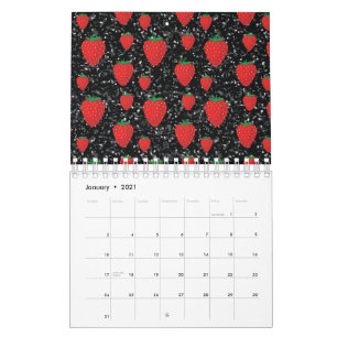 Calendrier Fruits de fraises rouges Amateurs de baies sucrée