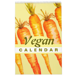Calendrier Fruits et légumes colorés 2026 Vegan