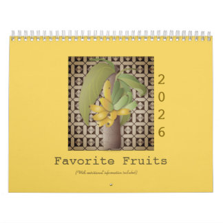 Calendrier Fruits préférés (Avec informations nutritionnelles