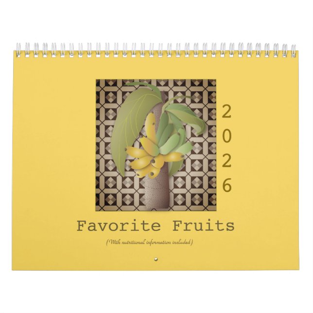 Calendrier Fruits préférés (Avec informations nutritionnelles (Protection)