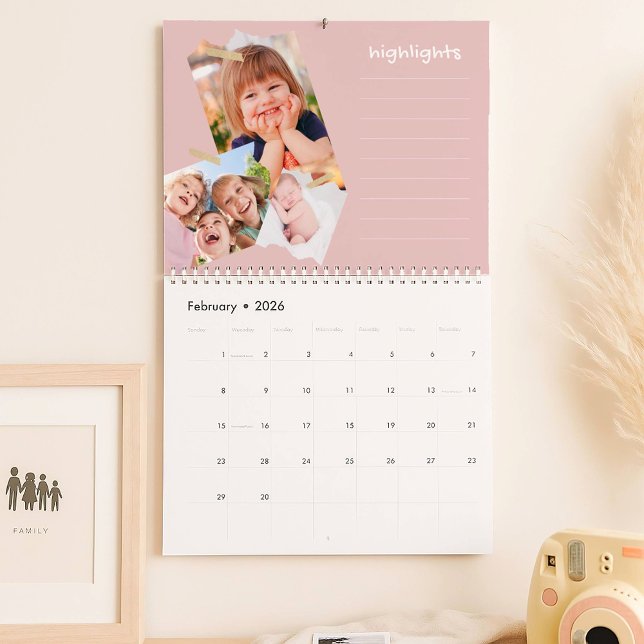 Calendrier Fun Family Photo Collage Scrapbook Memory Journal (Créateur téléchargé)