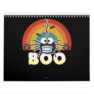 Calendrier Funny Halloween Costume Spider Wearing Mask Boo