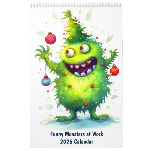 Calendrier Funny Monsters at Work – Kids 2026 Calendar (Protection)