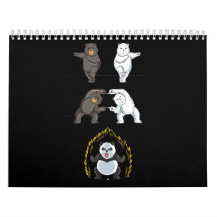 Calendrier Funny Panda mignonne Amoureux des animaux de l'our