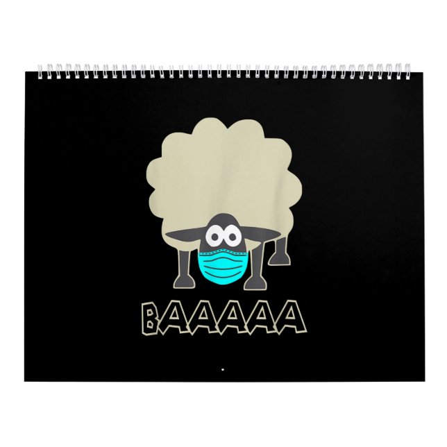 Calendrier Funny Sheep With Face Mask | Sheeple Venin (Protection)